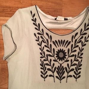 Light blue short high low dress